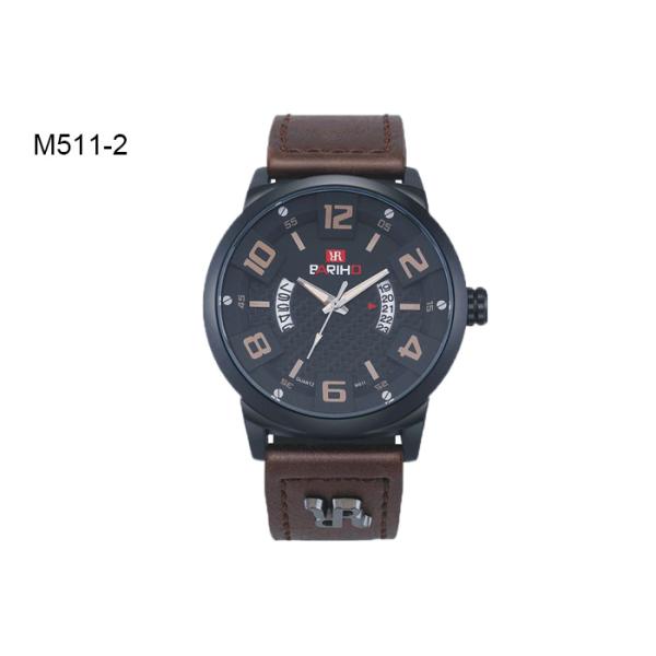 BARIHO Men's Quartz Watch Sport PU Leather Waterproof  Mens Watch M511