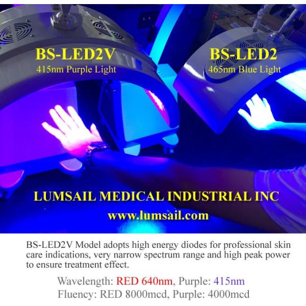 415nm wavelength purple light PDT LED light therapy machine for acne treatment