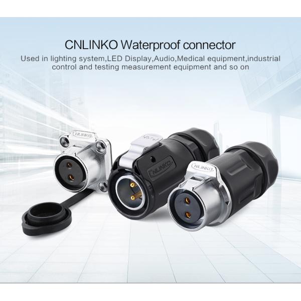 Cnlinko LP20 Series Waterproof Power Connector 2 Pin Auto Connector for Led Light