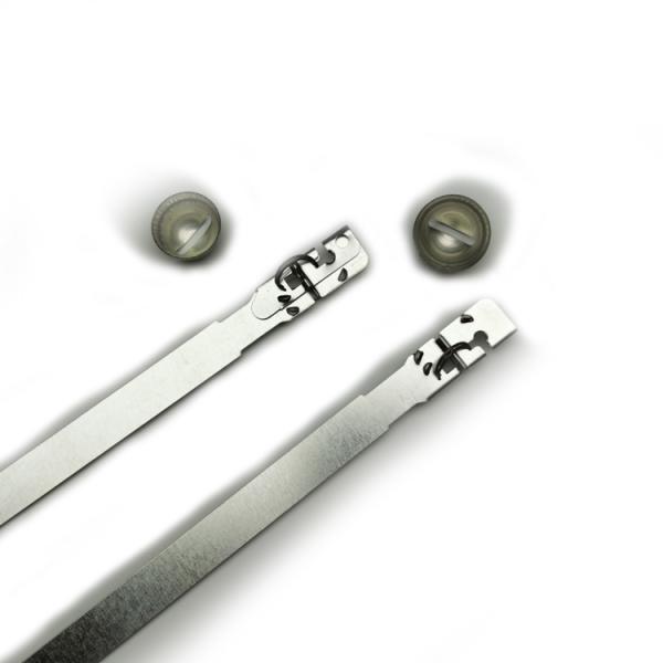 US-MS03 Tin Plated Iron Metal Strap Seals With Fixed Length Locking Mechanism