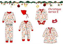 girls  printing dress baby christmas red frock A-line dress christmas sets