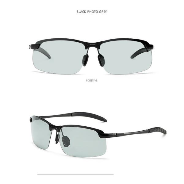 Polarized Photochromic Mens Luxury Sunglasses BSCI Color Changing Lens