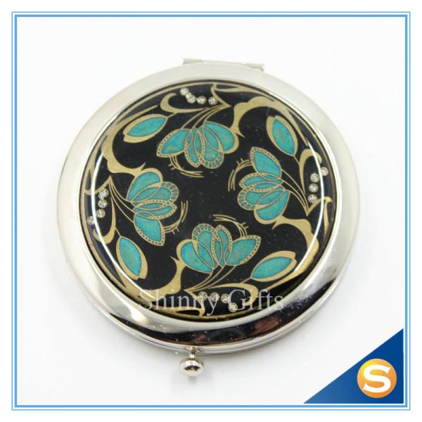 Shinny Gifts Lady Metal Makeup Mirror Exquisite And Durable Compact Mirror