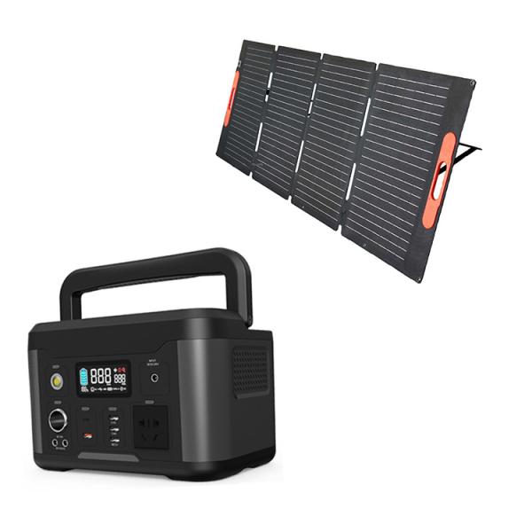 estação de 500Wh BMS Portable Battery Power com painel solar 500W