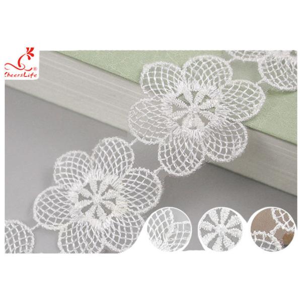 Азо свободное крася ОЭКО - отделка шнурка нейлона ТЭС/ткань сетки Тюль флористическая вышитая