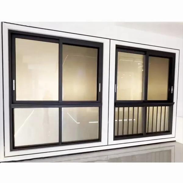 Modern Aluminum Sliding Glass Window Horizontal Double Glass Sliding Window