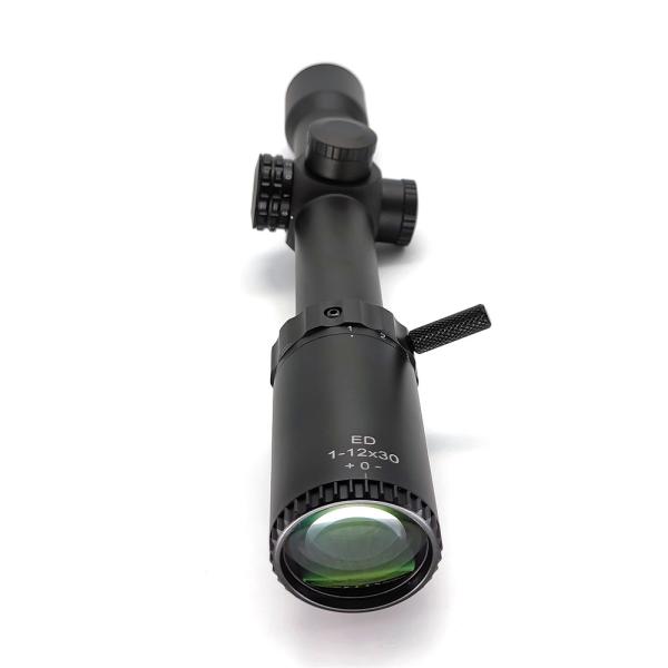 1-12x30 ED SFP Sniper Riflescopes Military Shooting Night Vision Hunting Spotting Scope Waterproof