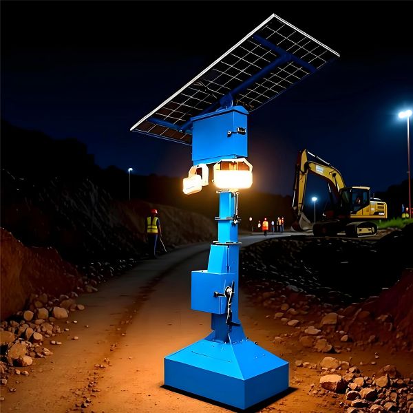 Solar Surveillance Tower Reliable Mobile Lighting Tower Parking Lots Security Solar Powered Lighting Towers