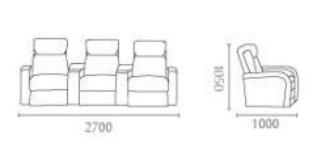 Factory wholesale Recliner sofa, with cup holder Electric Sectoinnals living room Modern furniture