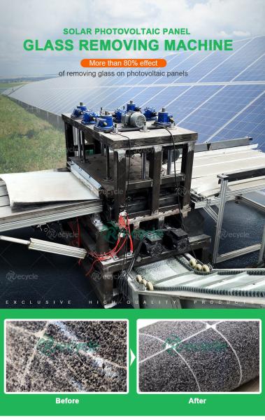3000KG Automatic Recycling Machine 26KW For Sorting And Crushing Photovoltaic Panels