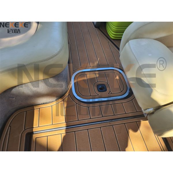 6mm Thickness UV Resistant Self-Adhesive Marine EVA Flooring Faux Teak Boat Deck Mat for 2012-2016 Malibu 22 MXZ