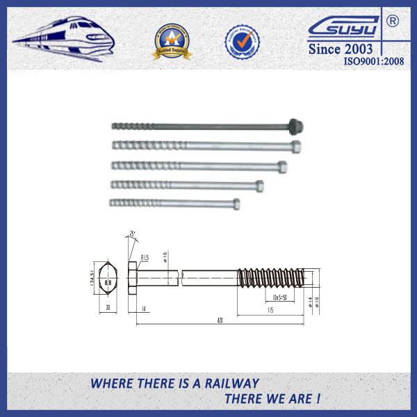 DIN931 933 Hot Dip Galvanized Railway Bolt with 8.8 Grade 45# Steel material