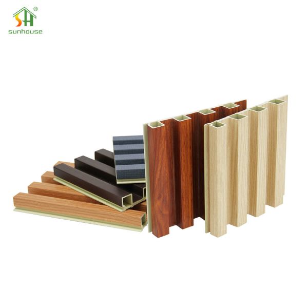 Fluted WPC Wall Panel Acoustic Slat Grating Wood Plastic Composite Decorative Grille Interior Decoration Board