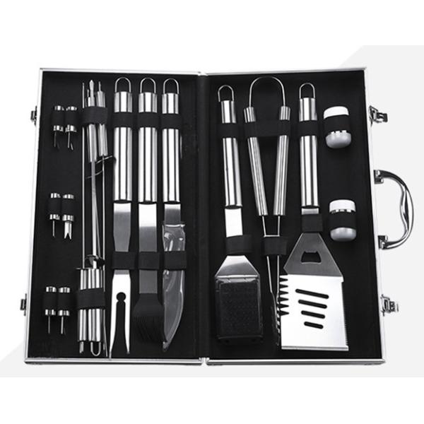 Wholesale 18PCS Barbecue Tool Set With Aluminum Case For BBQ TOOL MaterialStainless Steel