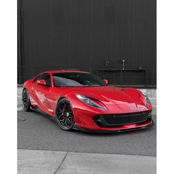 1016 Ferrari Body Kit 812 190mm Carbon Fiber front bumper diffuser Spoiler