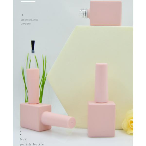Пинк бутылки 10ml маникюра квадрата тупой Scrub крышка 10ml масла ногтя