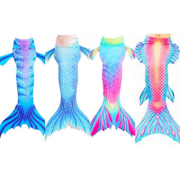 Bright Fabric Little Kid Mermaid Tails Mermaid Tails With Protectors / Monofin