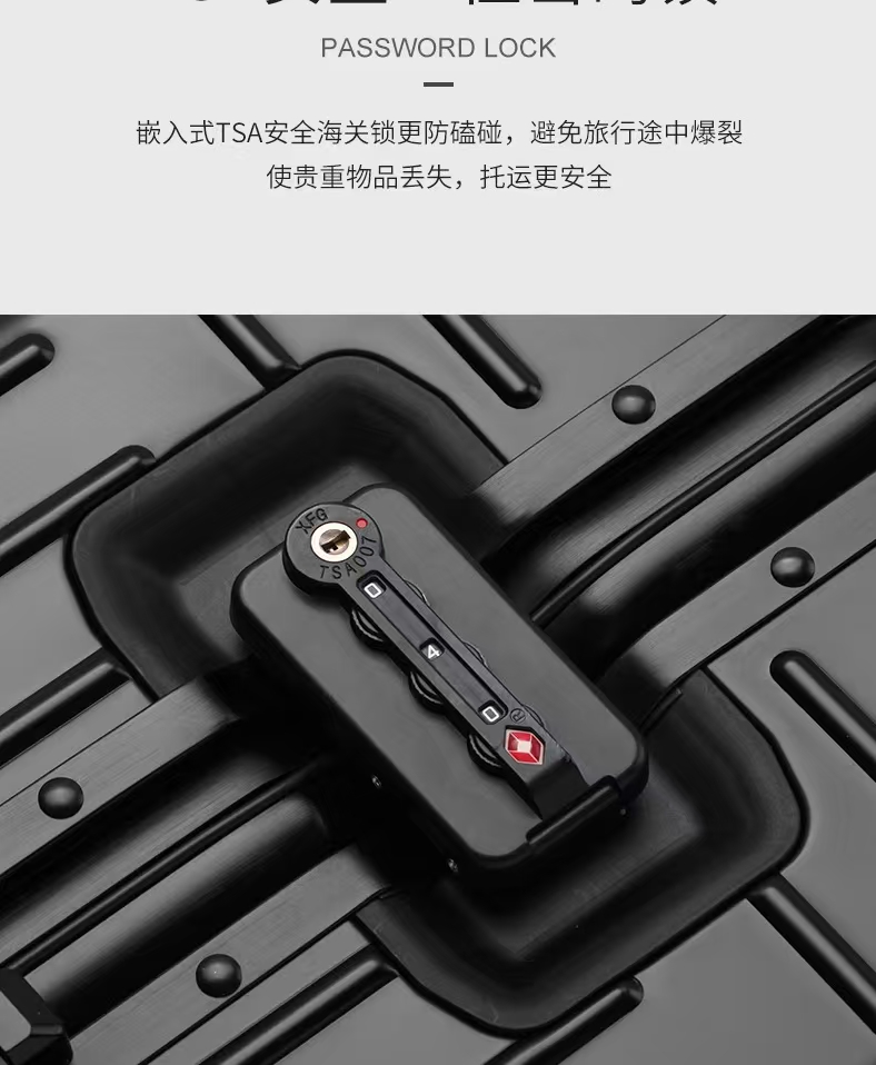 Soft Handle Four Wheel Suitcase Luxury 360 Degree Rotating Carry On Luggage Tsa Lock