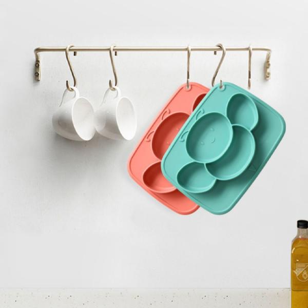 Suction Cup Children Tableware Plates Dish Baby Silicone Crockery Toddlers Dishware Antiskid