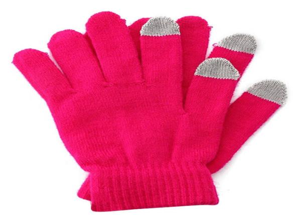 Daily Life Knit Cycling Gloves , Ladies Touch Screen Gloves Keep Warm