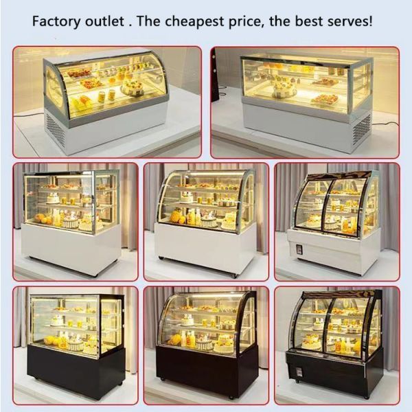 Energy Efficient Cake Display Refrigerator Frost Free Refrigerated Bakery Case