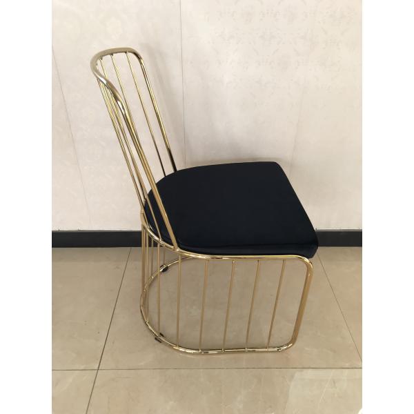 Nordic Golden 42cmx42cm 150kg Black Iron Dining Chairs