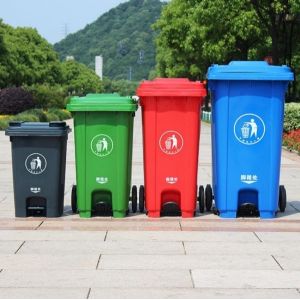 50L HDPE Recycling  Waste Disposal Management Trash Can Garbage Bin Collection Bins