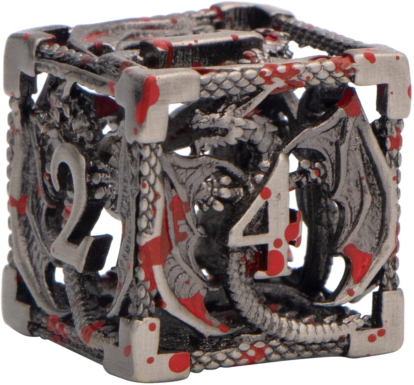 Customized Color Zinc Alloy Metal Dice Set 14-20mm for DND Gaming Casino Hollow Dice