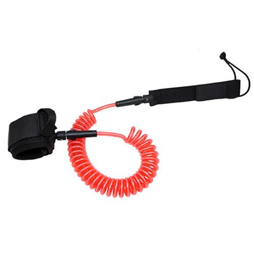 Customized Bungee Coiled SUP Leash TPU Elastic Heavy Duty Attach To Ankle