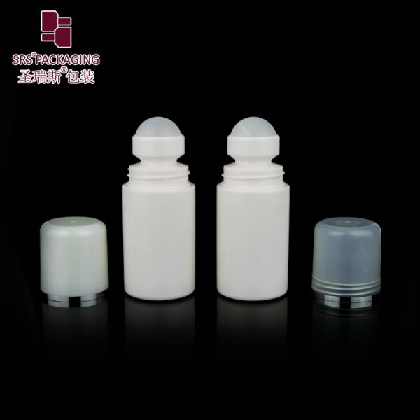 RPPC Deodorant Plastic PCR Empty Roll On Bottle 60ml With Pink Cap