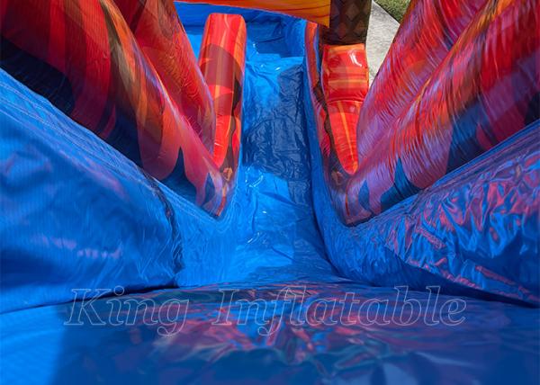 Outdoor Commercial Hire Large Adult Backyard Inflatable Water Slide With Pool