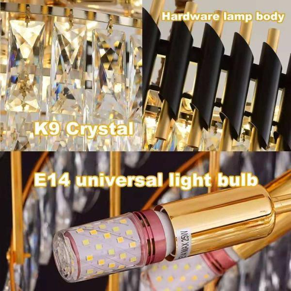 Luxury Round LED Chandelier Lights 3000K Living Room Crystal Chandelier Lighting