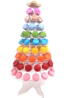 10 suportes plástico elegante do suporte da torre da exposição do macaron da série/camada para o banquete de casamento