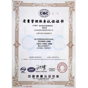 Jiangsu Jinruiheng Metal Materials Co., Ltd Certifications