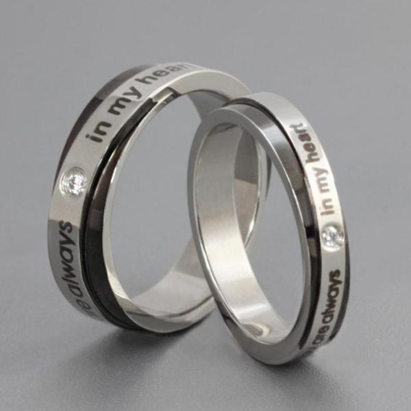 18k gold plating Titanium steel double color lovers to buddhist monastic discipline