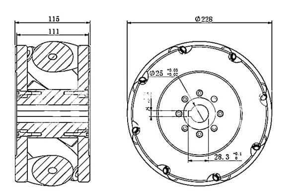 9 Inch 228mm Mecanum Wheel