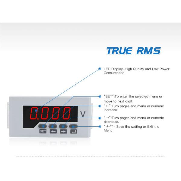 Power Distribution System LED AC/DC Power 48*96mm Digital Single-phase Voltage Meter