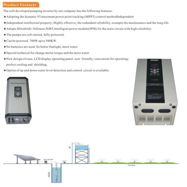 solar pump inverter PV water pump inverter for irrigation and well watering