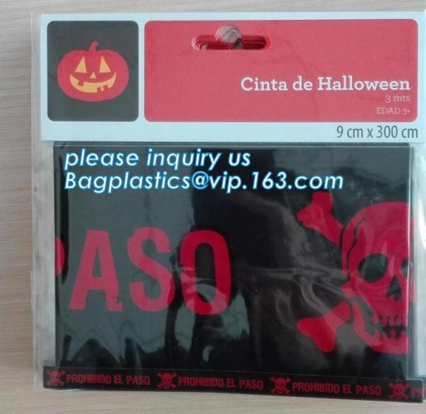 Halloween Birthday Party theme warning caution PE tapes for event decoration,Halloween Caution Tapes,Halloween Warning T