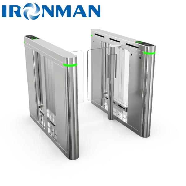 Torniquete de control de acceso automático de acero inoxidable, seguridad comercial, puerta de alta velocidad, sistema de entrada para oficinas y centros comerciales, compatible con RFID