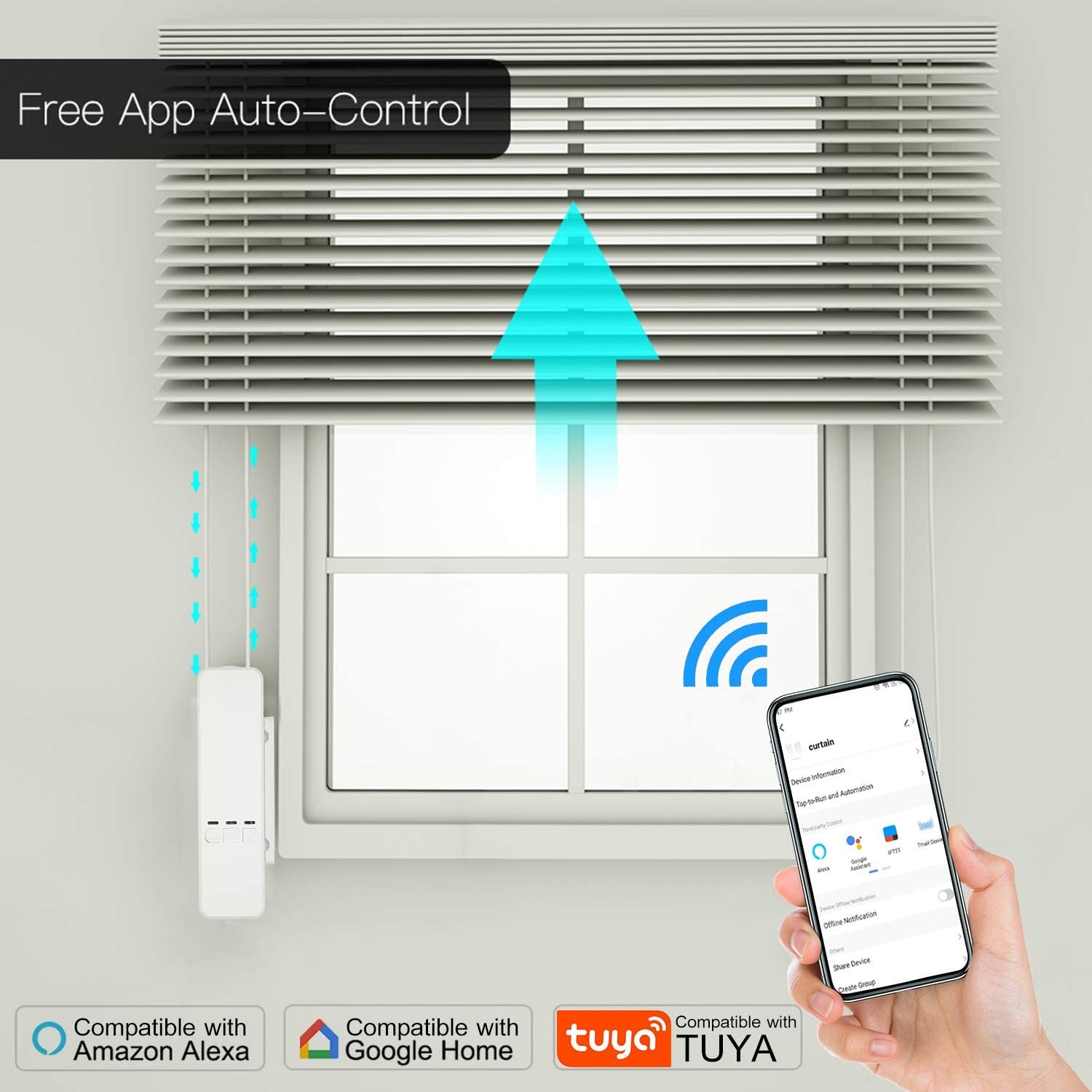 Мотор Alexa Tuya Wifi следов DIY слепой гуглит домашний контроль