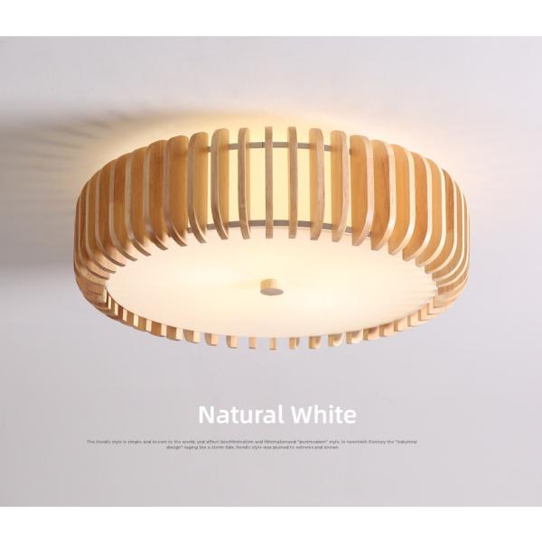 Modern Natural Wooden Ceiling Lamp for Bedroom Rubber Round Wooden ceiling lamp(WH-WA-48)
