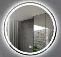 Miroir intelligent rond adapté aux besoins du client fixé au mur pour le maquillage de dames