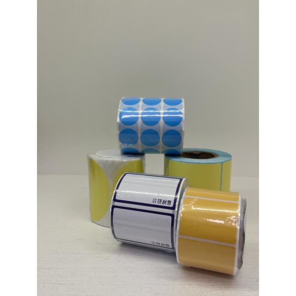 Industrial Colorful Thermal Label Sticker Blue Pink Colored Adhesive Labels Roll