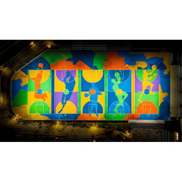 Indoor & Outdoor Eco-friendly Semi-prefabricado Coro deportivo elástico pista de baloncesto pickleball tenis pista de futsal suelo