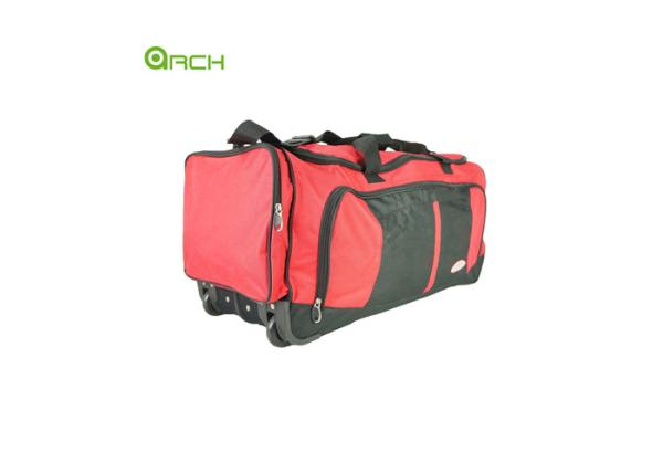 Rolling Luggage Bag 600d Polyester Wheeled Duffle with One Big Front Pocket