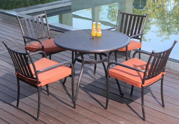 outdoor furniture aluminum poolside table set-9071