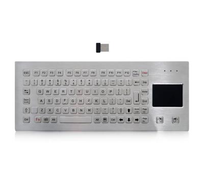 IP65 Metal Industrial 2.4G Wireless Keyboard With Touchpad Desktop Version
