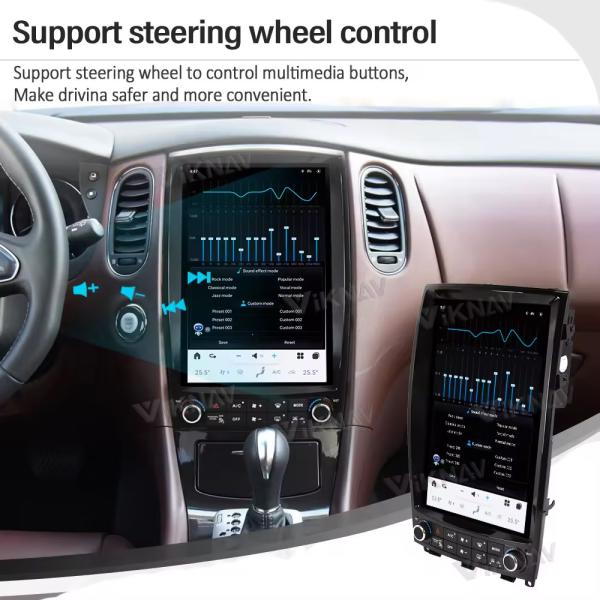 Infiniti QX50 EX25 2010-2017 Pós-venda Bluetooth Car Stereo Double Din Head Unit