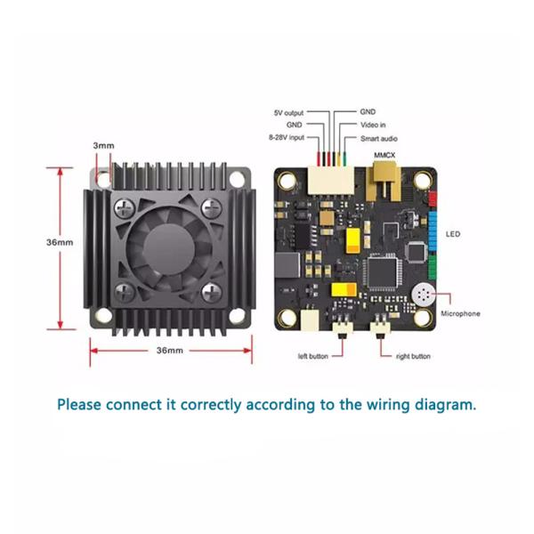 AKK Ultra Long Range VTX 4.9G 5.8G 3W up to 20km FPV VTX Drone Video Transmission 80CHs